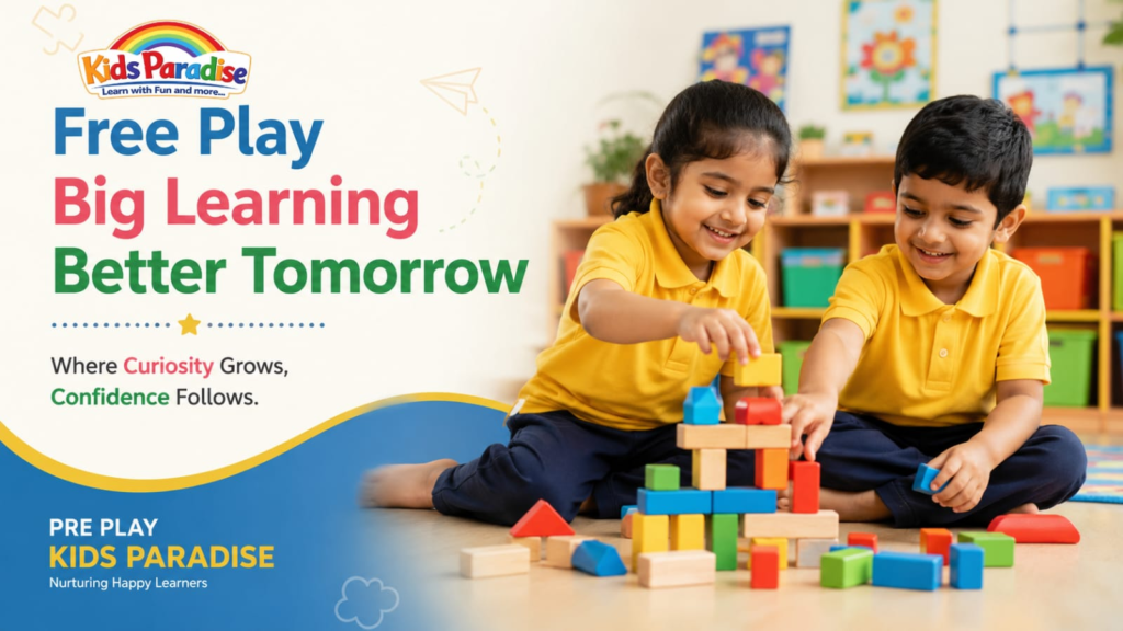 Free play activity for preschool children at SSDIASS Pre Play Kids Paradise